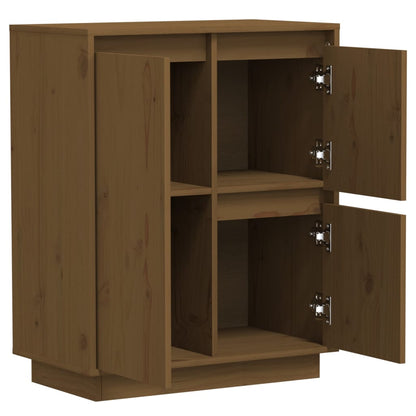 Skænk honningbrun 60x34x75 cm massiv fyrretræ