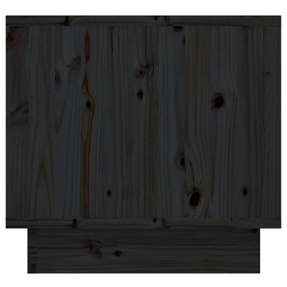 Nachttische 2 Stk. Schwarz 35x34x32 cm Massivholz Kiefer