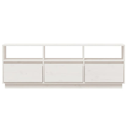 TV-skab Hvid 140x37x50 cm Massiv Fyr