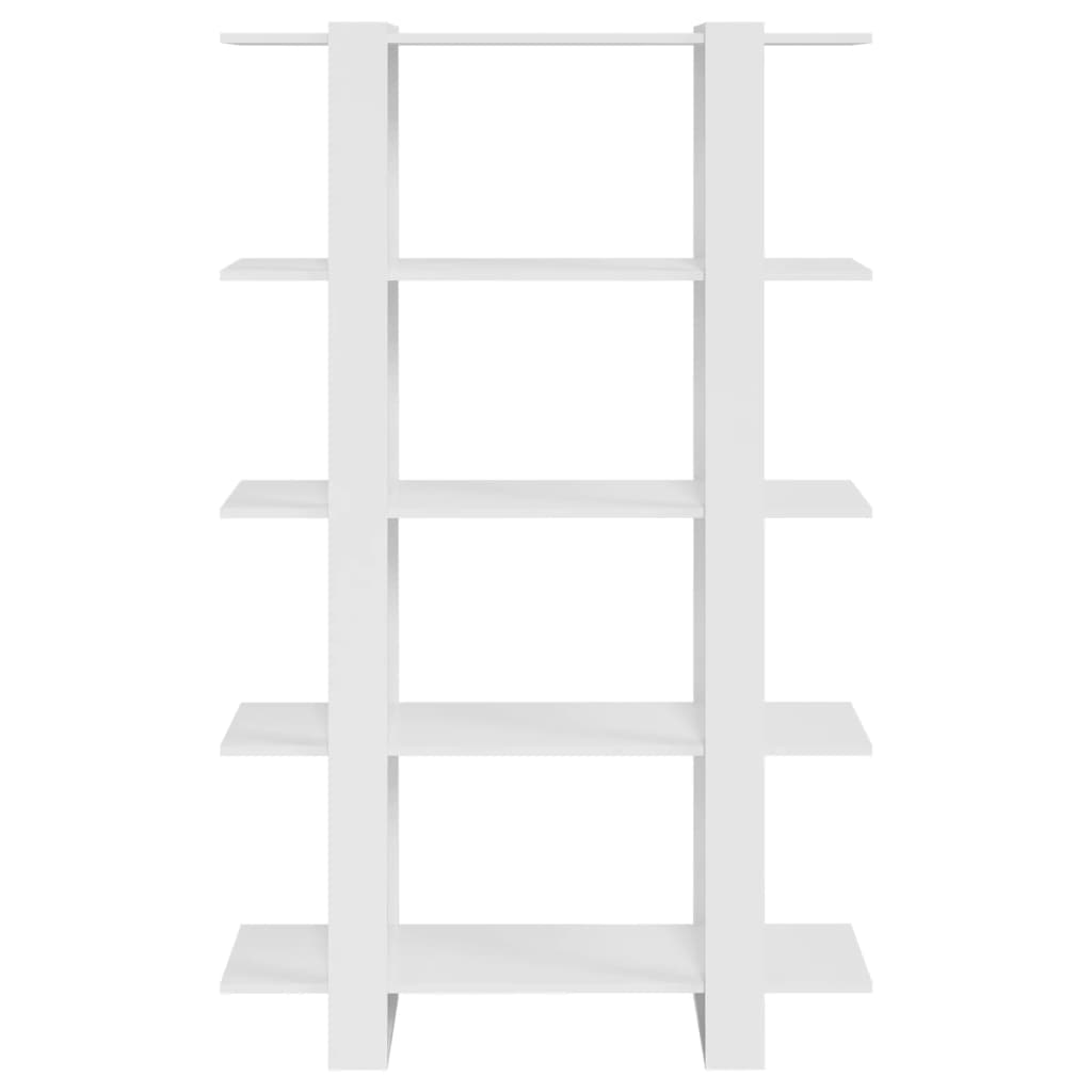 Bücherregal/Raumteiler Hochglanz-Weiß 100x30x160 cm