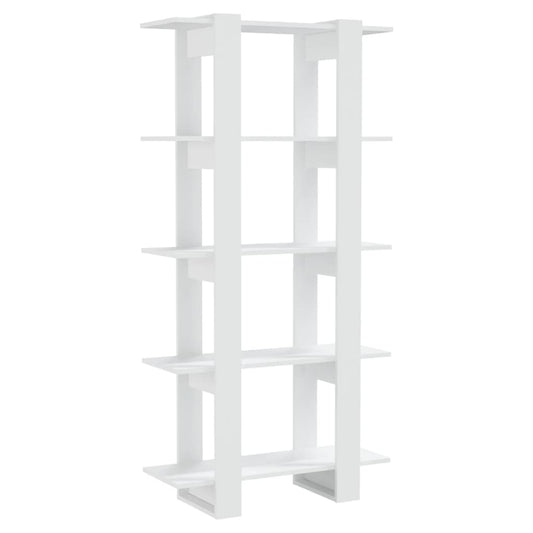Bücherregal/Raumteiler Weiß 80x30x160 cm Holzwerkstoff