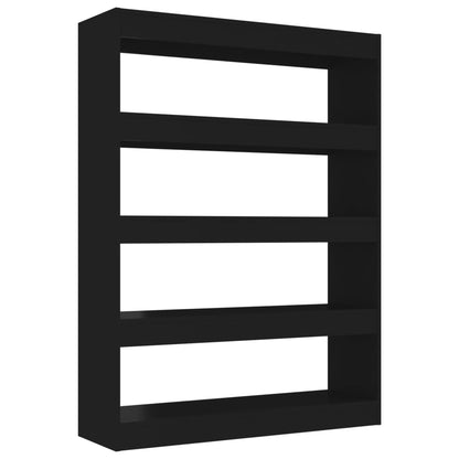 Bücherregal/Raumteiler Schwarz 100x30x135 cm