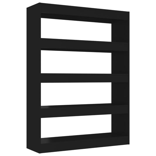Bücherregal/Raumteiler Schwarz 100x30x135 cm