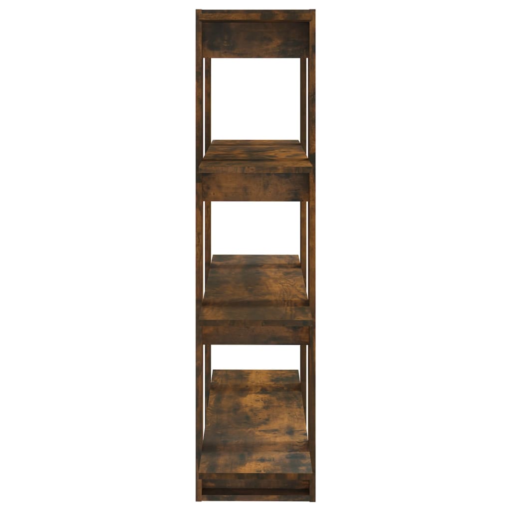 Bogreol/rumdeler Røget eg 100x30x123,5 cm