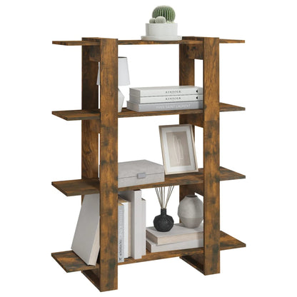 Bogreol/rumdeler Røget eg 100x30x123,5 cm