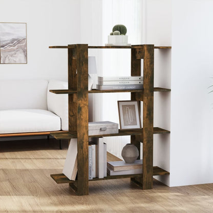 Bogreol/rumdeler Røget eg 100x30x123,5 cm