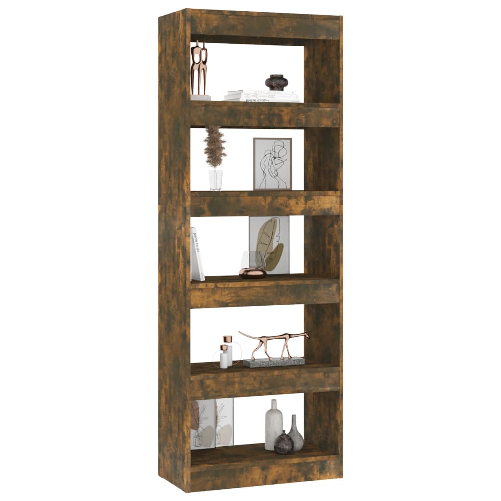 Bücherregal/Raumteiler Räuchereiche 60x30x135 cm Holzwerkstoff