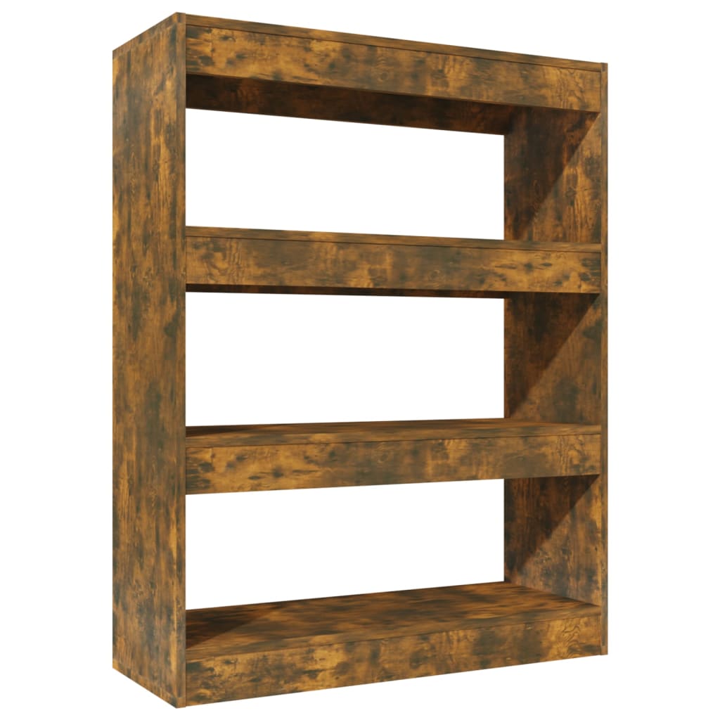 Bogreol/rumdeler Røget eg 80x30x103 cm Træmateriale