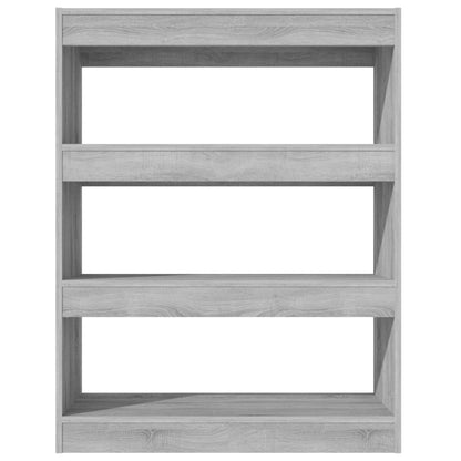 Bücherregal/Raumteiler Grau Sonoma 80x30x103 cm Holzwerkstoff