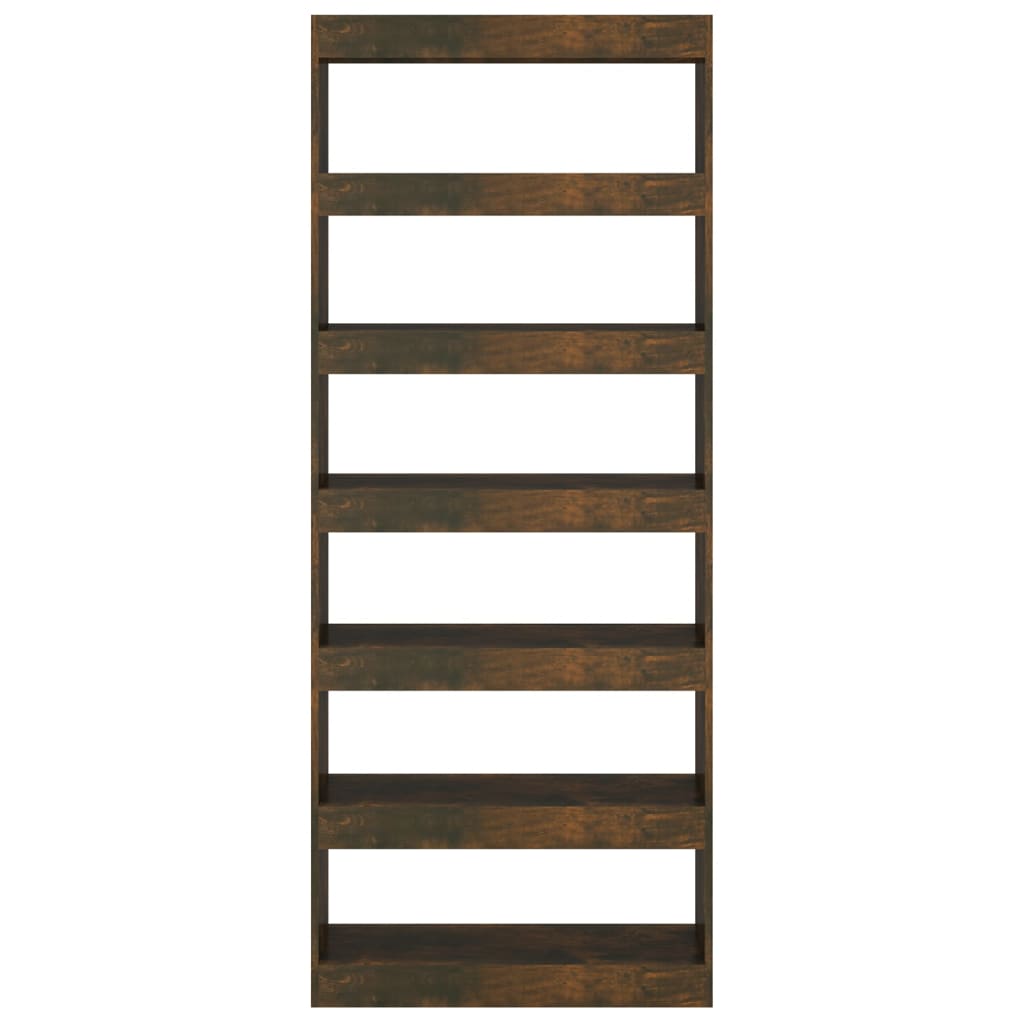 Bücherregal/Raumteiler Räuchereiche 80x30x198 cm Holzwerkstoff