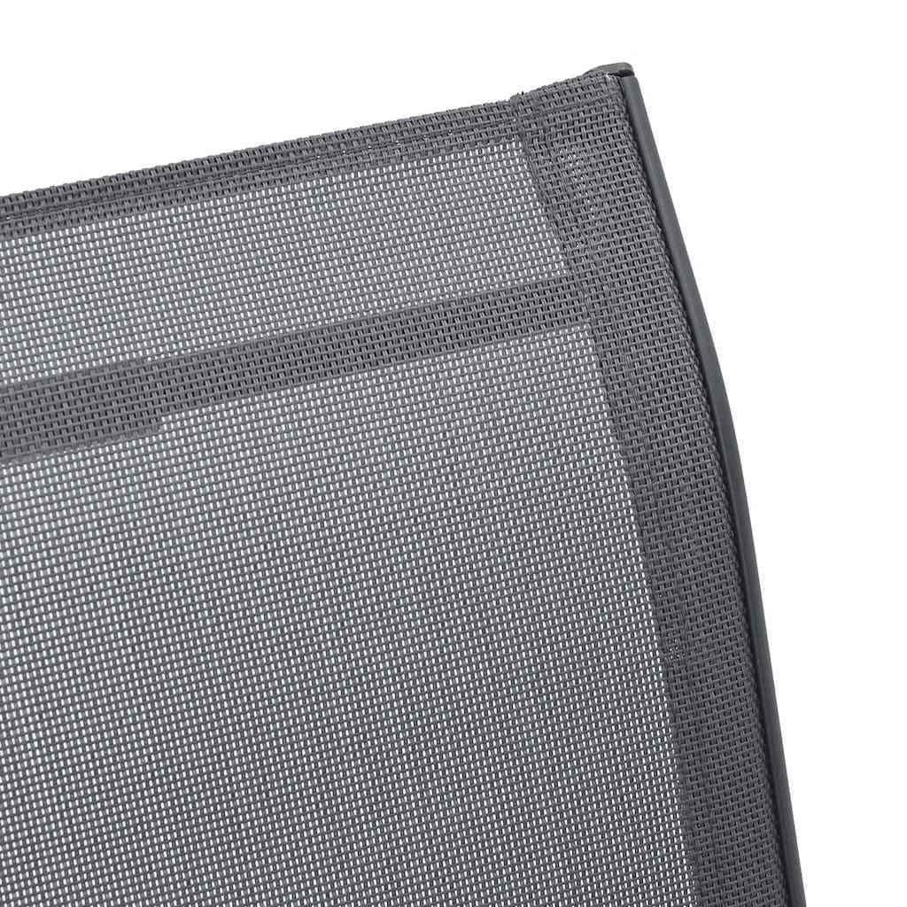 Stapelbare Gartenstühle 2 Stk. Grau Textilene