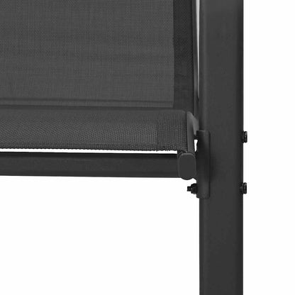 Stapelbare Gartenstühle 4 Stk. Schwarz Textilene