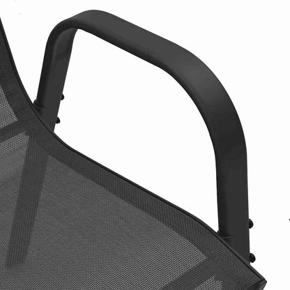 Stapelbare Gartenstühle 4 Stk. Schwarz Textilene