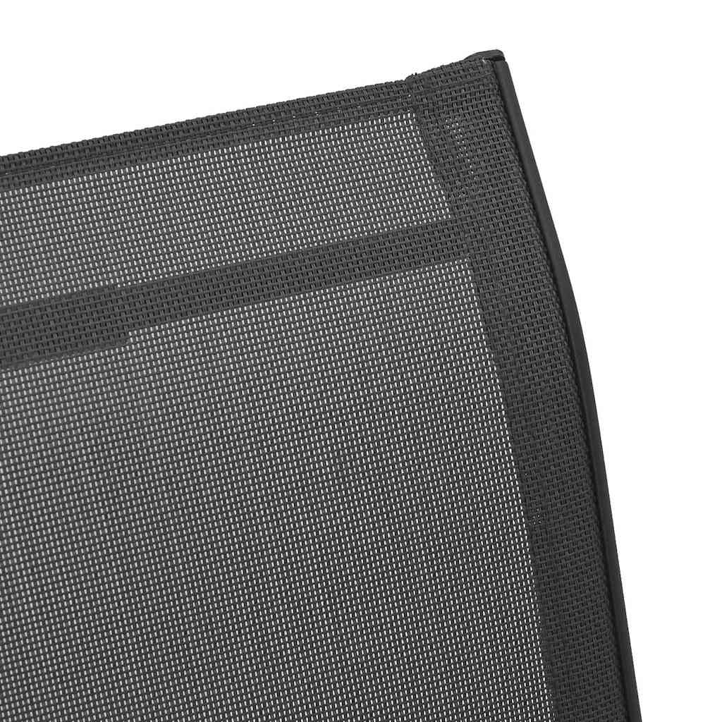 Stapelbare Gartenstühle 4 Stk. Schwarz Textilene
