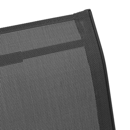 Stapelbare Gartenstühle 4 Stk. Schwarz Textilene