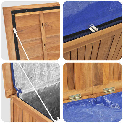 Gartenbox 114x50x58 cm Massivholz Teak