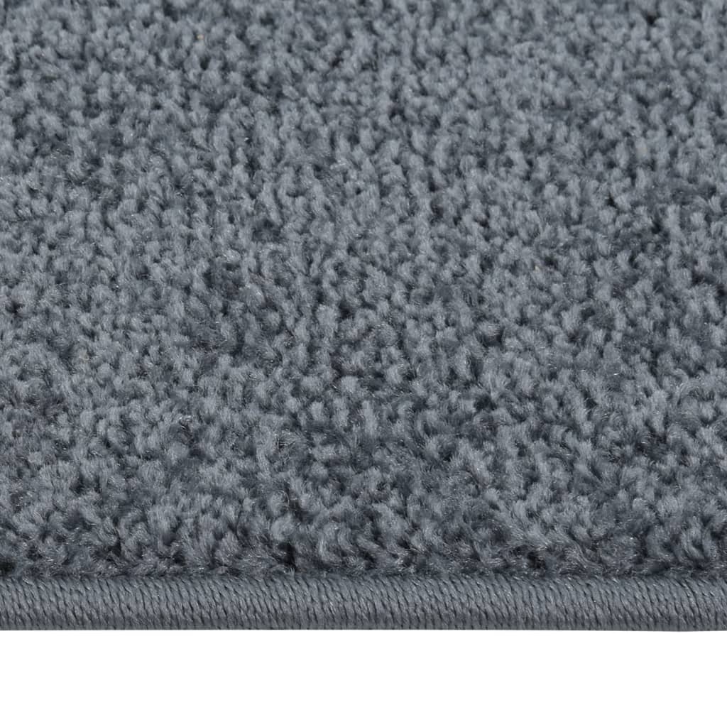 Teppich Kurzflor 160x230 cm Anthrazit