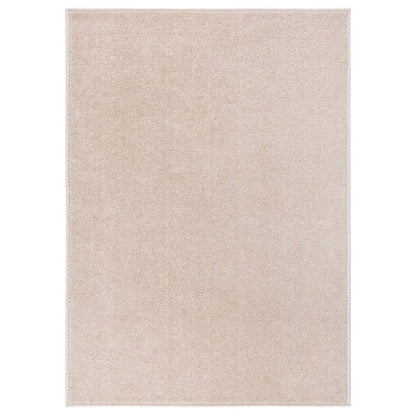 Teppich Kurzflor 140x200 cm Dunkelbeige