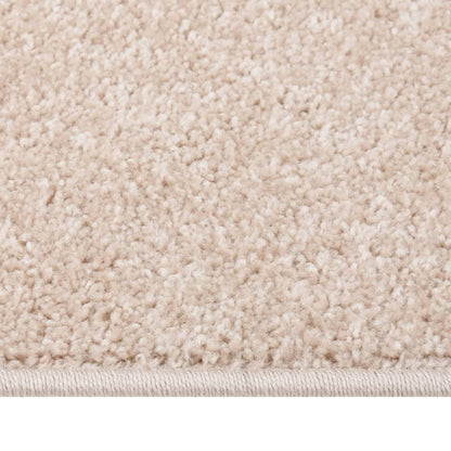 Teppich Kurzflor 140x200 cm Dunkelbeige