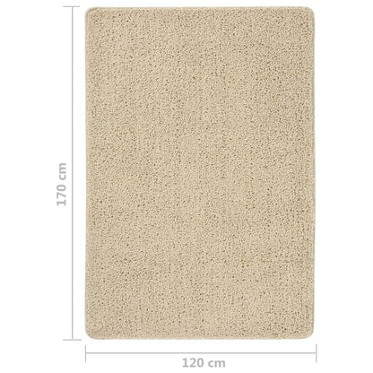 Shaggy-Teppich Creme 120x170 cm Rutschfest