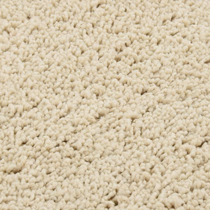 Shaggy-Teppich Creme 200x290 cm Rutschfest
