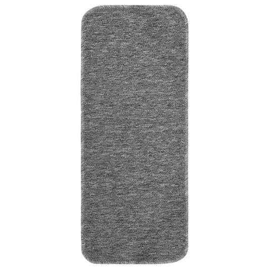 Antirutsch Stufenmatten 15 Stk. 60x25 cm Grau Rechteckig