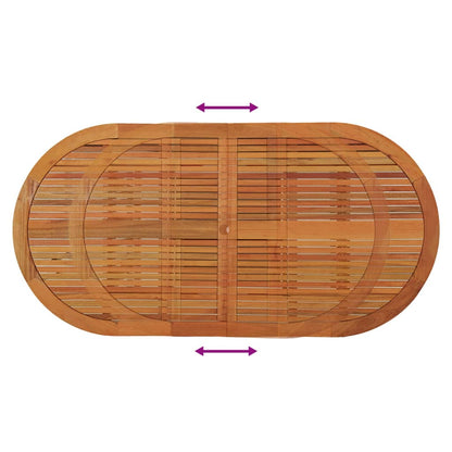 Gartentisch 200x100x75 cm Massivholz Eukalyptus