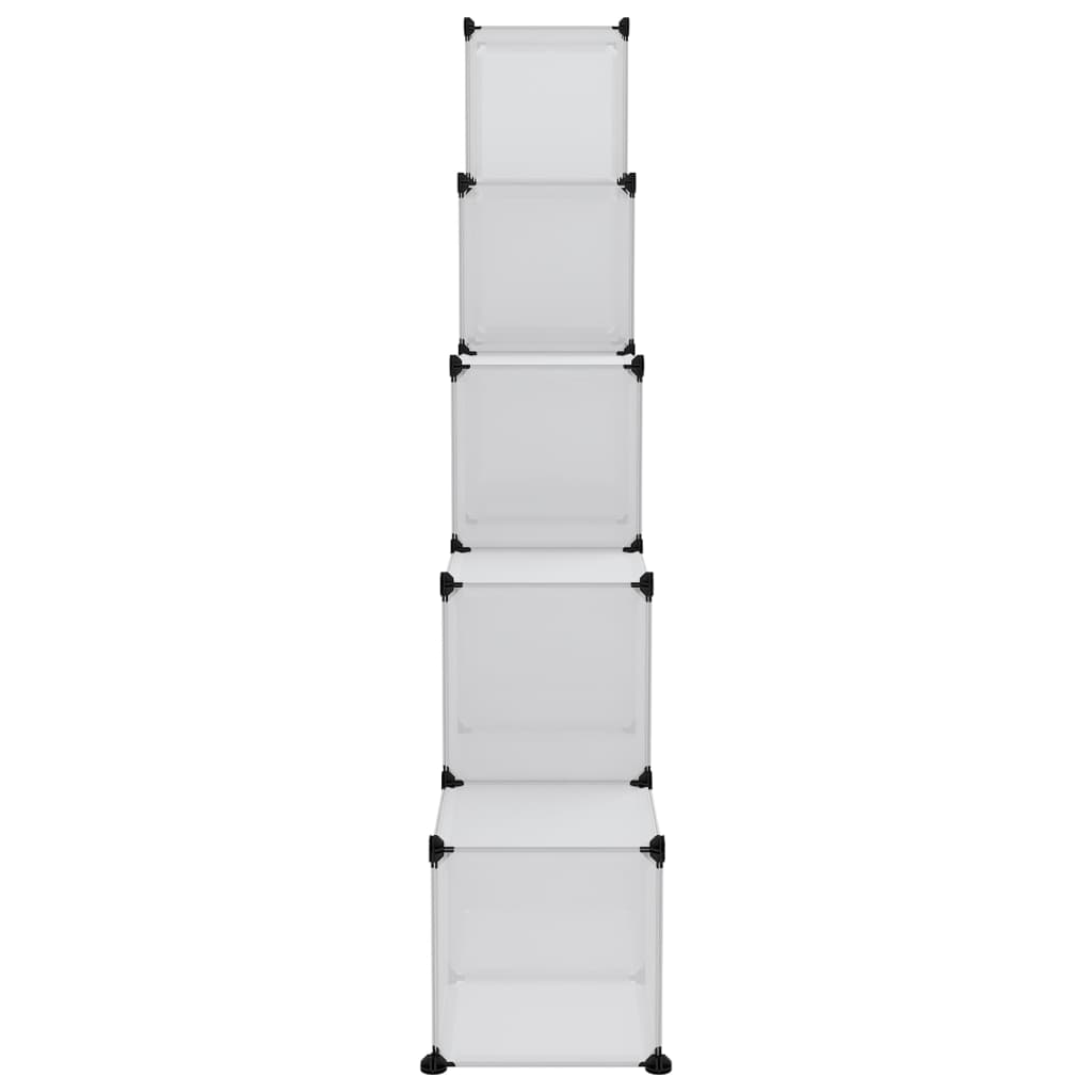 Regalsystem mit 15 Würfeln und Türen Transparent PP