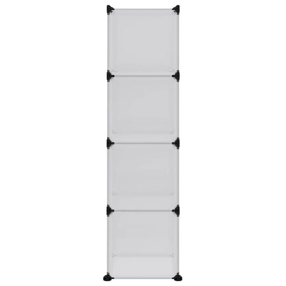 Regalsystem mit 12 Würfeln und Türen Transparent PP