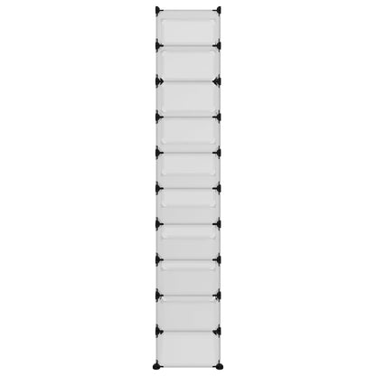 Schuhregal Transparent 44x32x174 cm PP