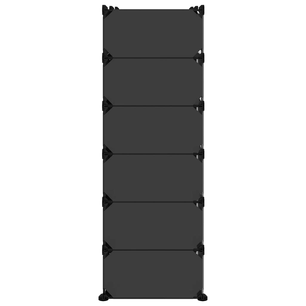 Schuhregal Schwarz 94,5x36,5x106 cm PP