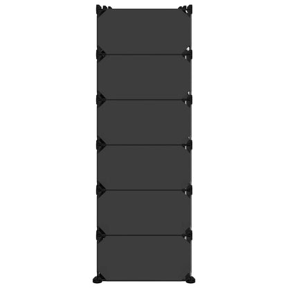 Schuhregal Schwarz 94,5x36,5x106 cm PP