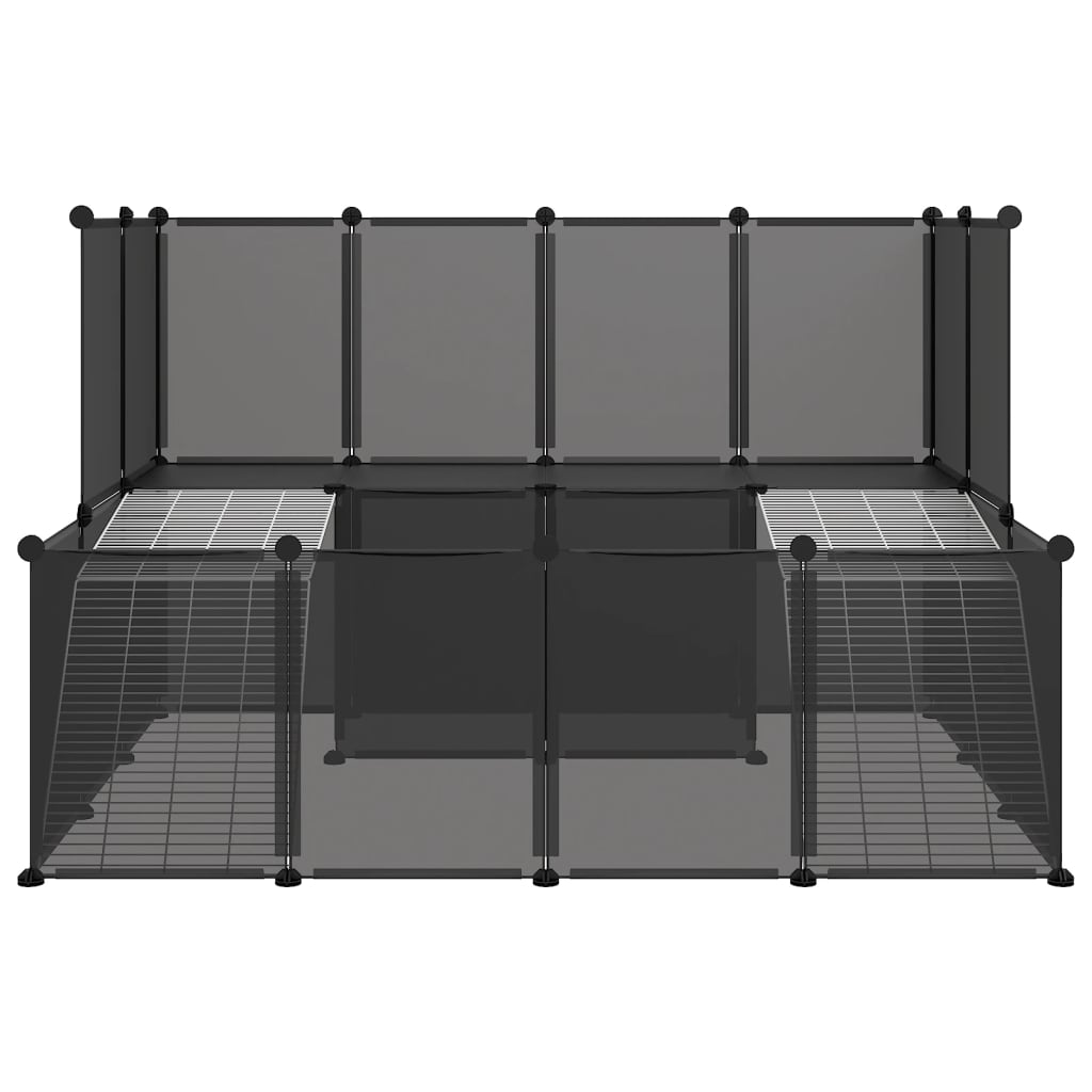 Kleintierkäfig Schwarz 143x107x93 cm PP und Stahl