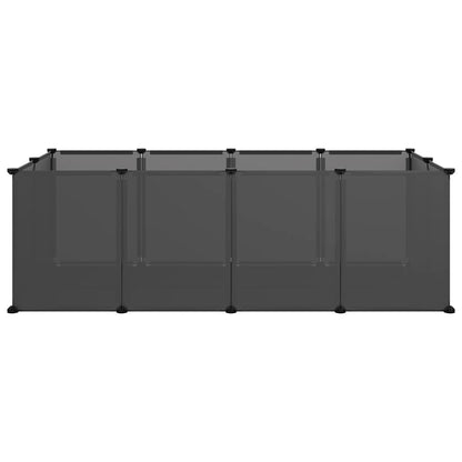 Kleintierkäfig Schwarz 144x74x46,5 cm PP und Stahl