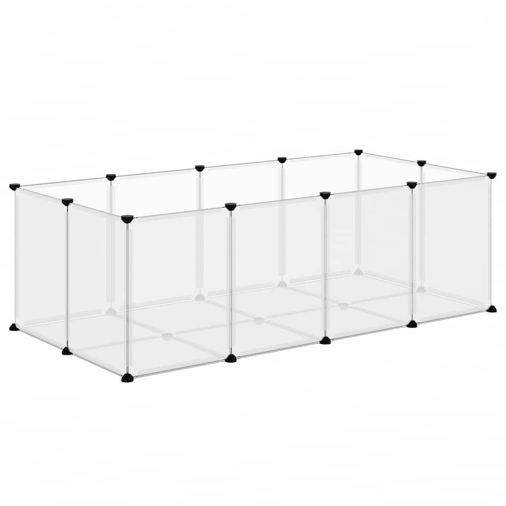 Kleintierkäfig Transparent 144x74x46,5 cm PP und Stahl