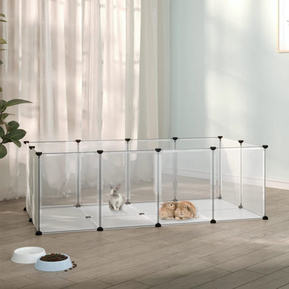 Kleintierkäfig Transparent 144x74x46,5 cm PP und Stahl