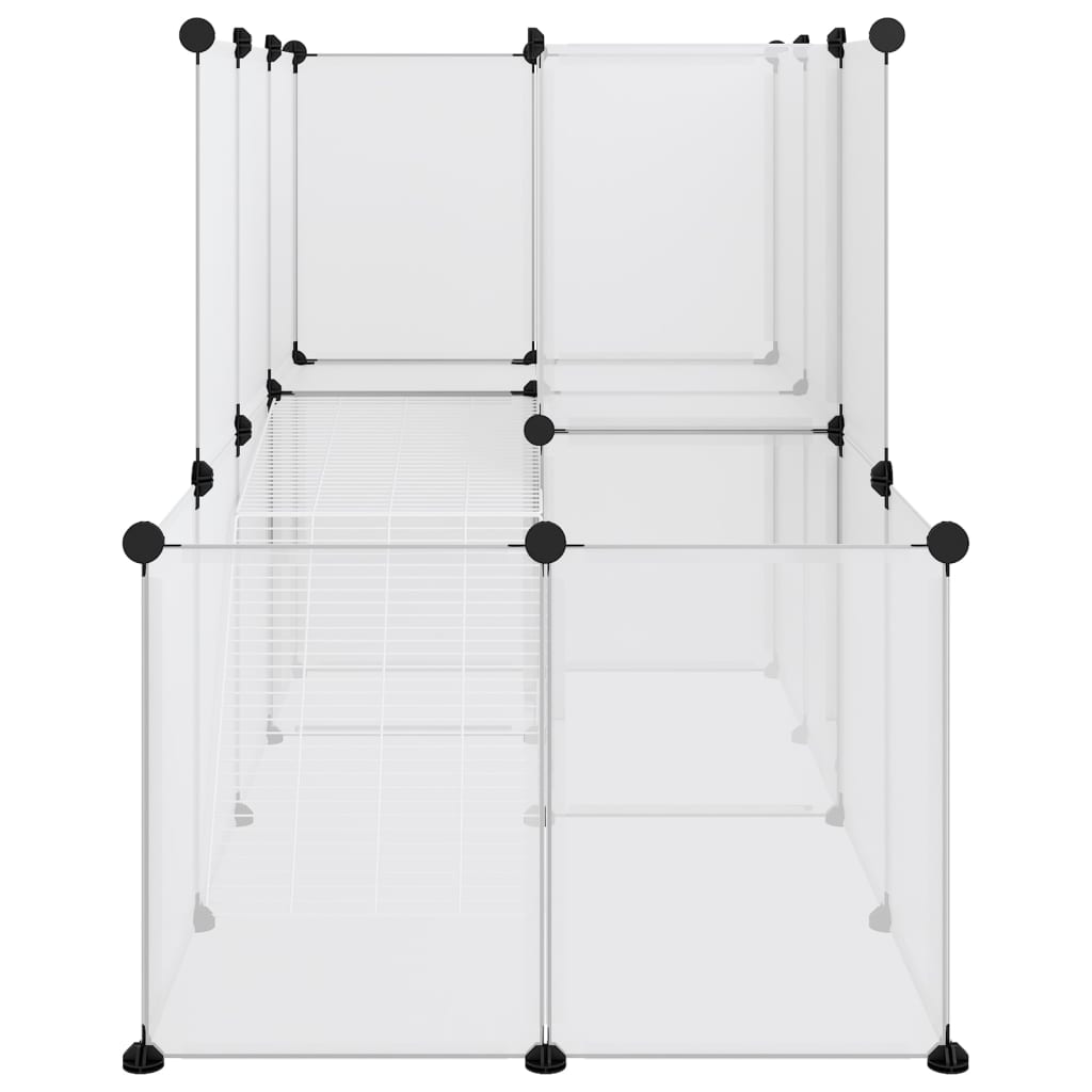 Kleintierkäfig Transparent 142x74x93 cm PP und Stahl