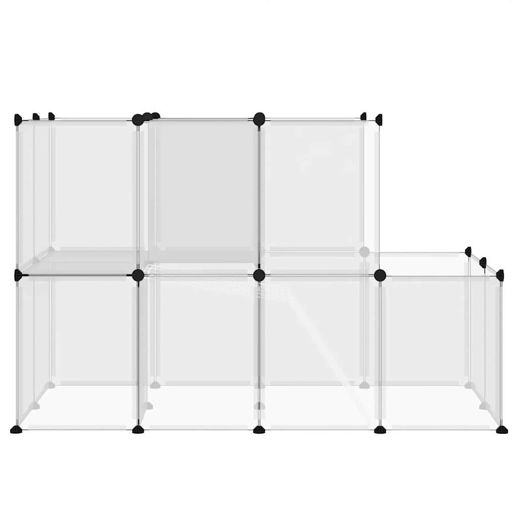 Kleintierkäfig Transparent 142x74x93 cm PP und Stahl