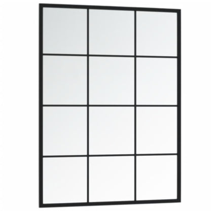 Wandspiegel Schwarz 80x60 cm Metall