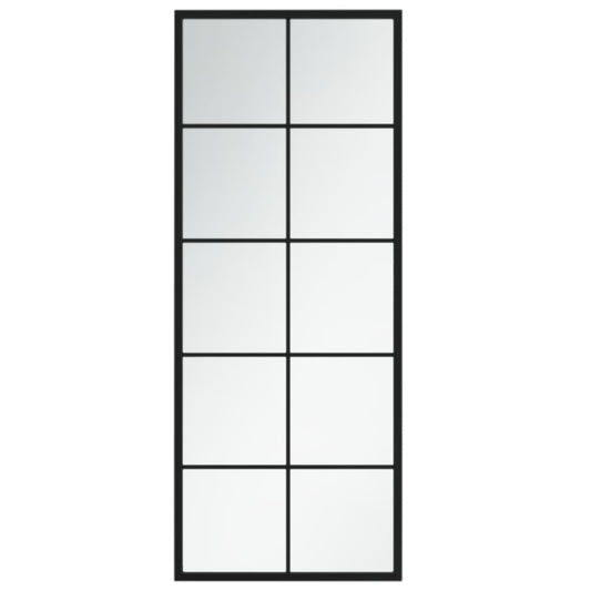 Wandspiegel Schwarz 100x40 cm Metall