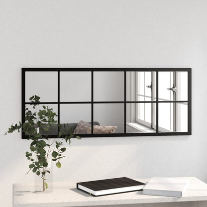 Wandspiegel Schwarz 100x40 cm Metall