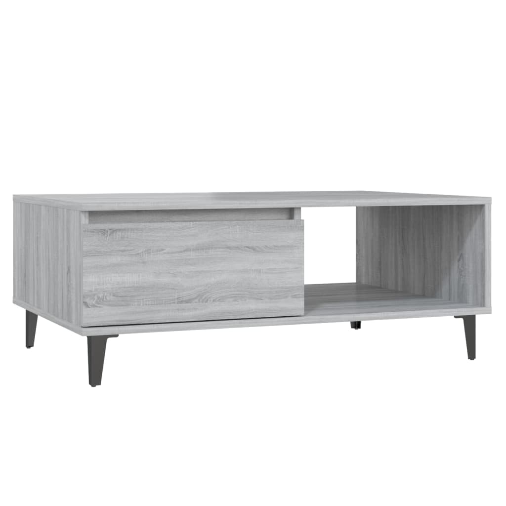 Couchtisch Grau Sonoma 90x60x35 cm Holzwerkstoff