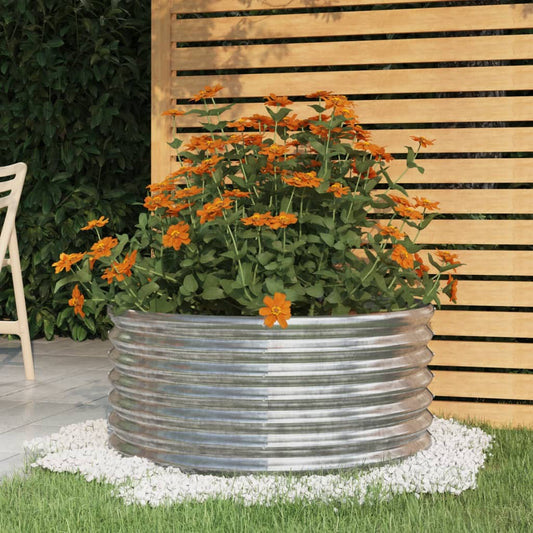 Pflanzkübel Verzinkter Stahl 80x80x36 cm Silber