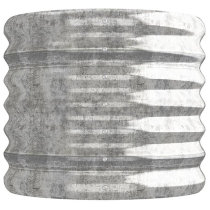 Hochbeet Verzinkter Stahl 114x40x36 cm Silbern