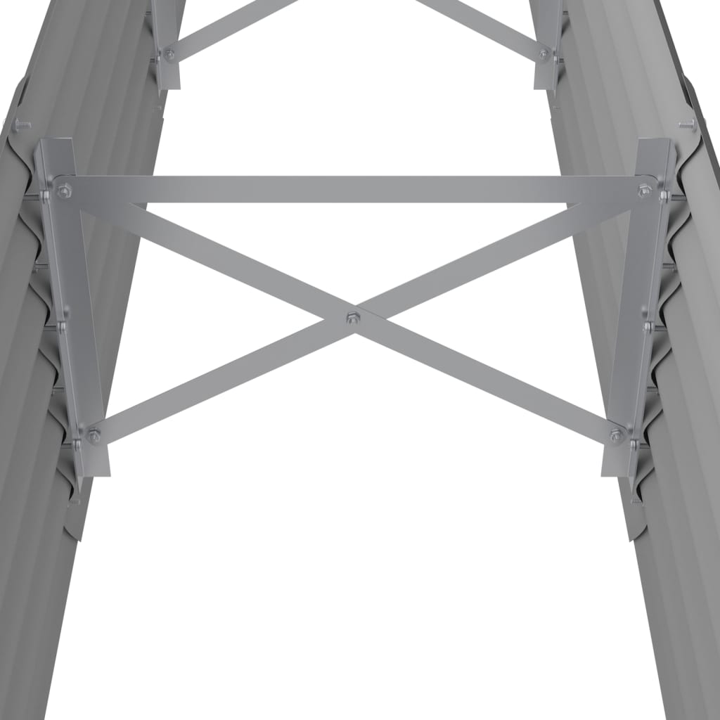 Hochbeet Verzinkter Stahl 224x40x36 cm Grau