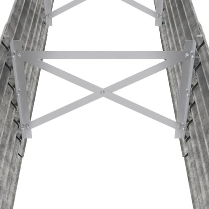 Hochbeet Verzinkter Stahl 224x40x36 cm Silbern