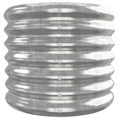 Hochbeet Verzinkter Stahl 332x40x36 cm Silbern