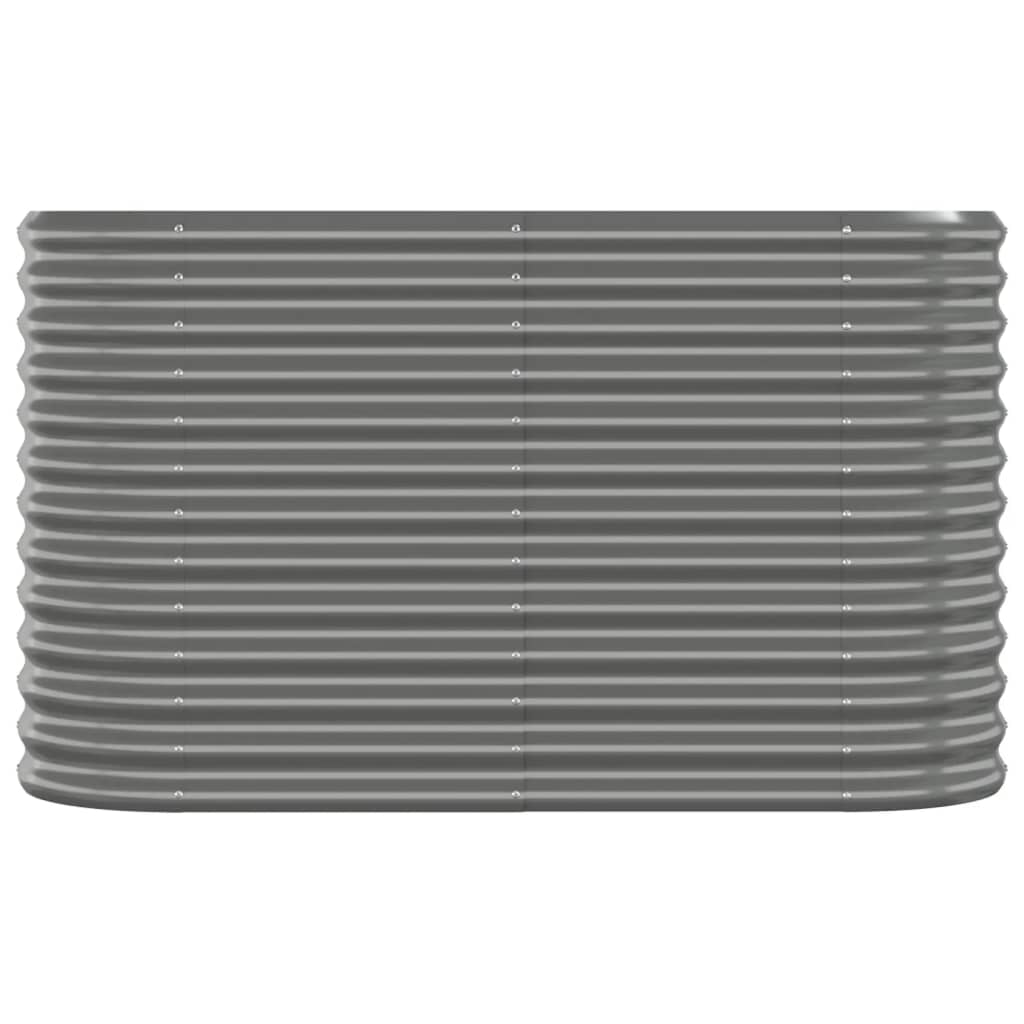 Hochbeet Verzinkter Stahl 114x40x68 cm Grau