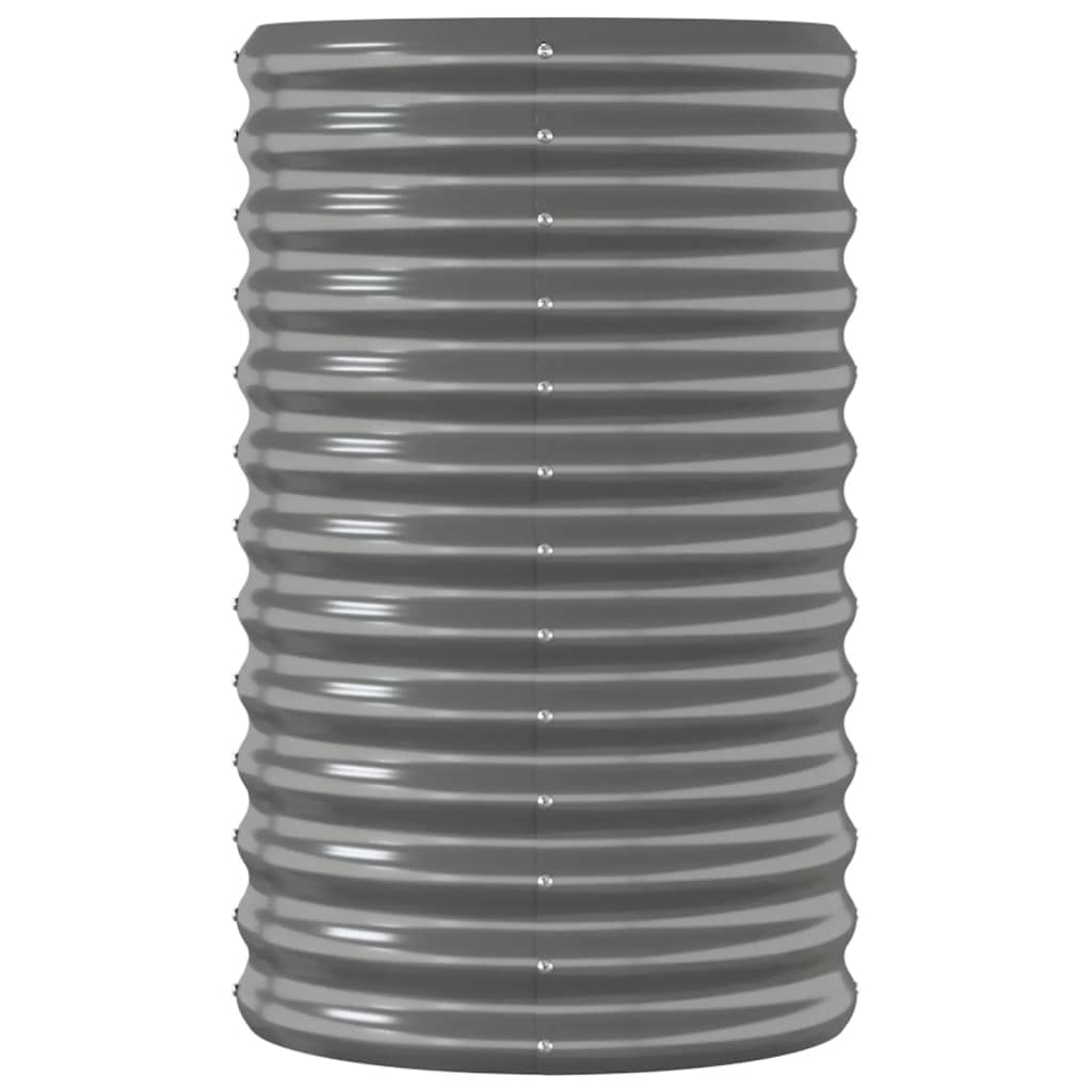 Hochbeet Verzinkter Stahl 114x40x68 cm Grau