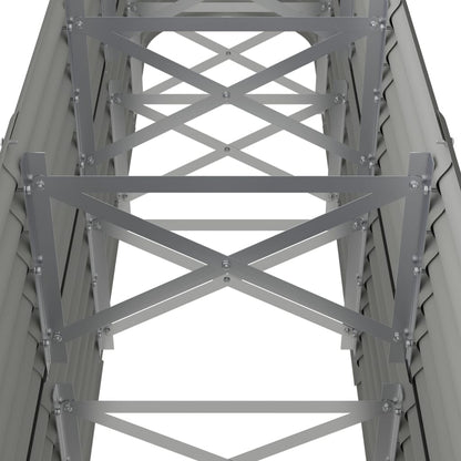 Hochbeet Verzinkter Stahl 224x40x68 cm Grau